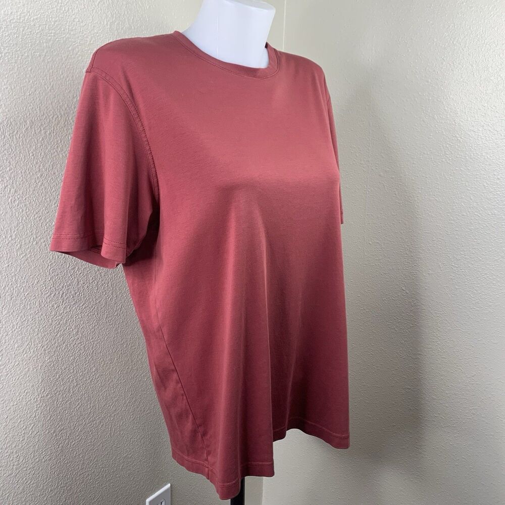 Raffi Red/pink Tshirt Women’s? Sz L Top Solid Basic Soft Short Sleeve Shirt